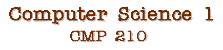 Cmp 210: Computer Science 1